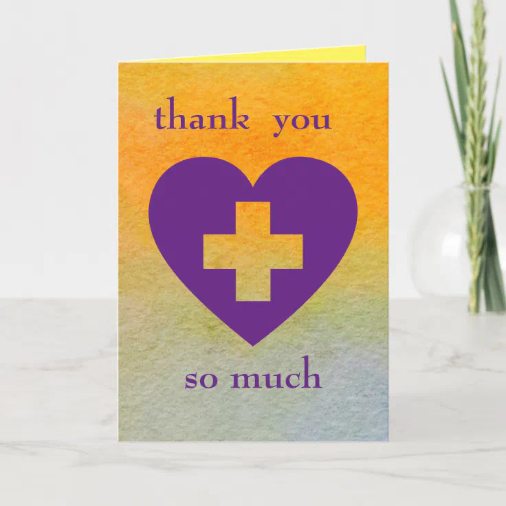 Medical Staff Thank You Card Zazzle