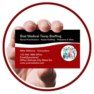 Medical Staffing Agency Modern  Business Card