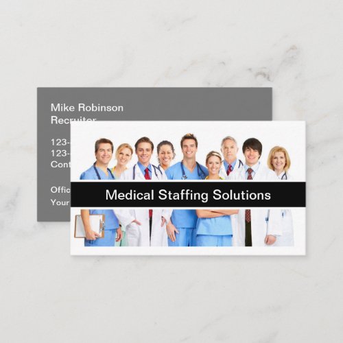 Medical Staffing Employment Agency Business Card