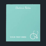 Medical stethoscope logo notepad for doctor MD<br><div class="desc">Medical stethoscope logo notepad for doctor MD. Personalized memo pad design for home,  school or office. make your own school / office supplies. Gift ideas for physician,  medical personnel,  nurses,  surgeon,  nursing school,  hospital staff,  co worker,  practice,  company etc. Customizable note pad template.</div>
