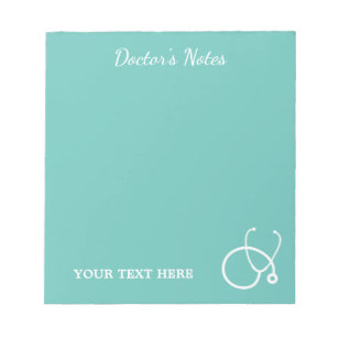 Medical stethoscope logo notepad for doctor MD