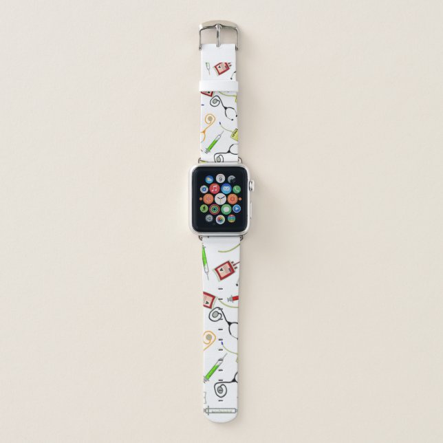 Medical Stethoscope Nursing Apple Watch Band (Front)