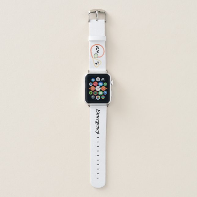 Medical Stethoscope Nursing Apple Watch Band (Front)