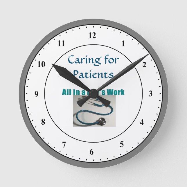 Medical Stethoscope Round Clock (Front)