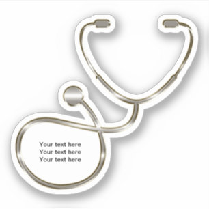 Medical Stethoscope Template Shape Sticker