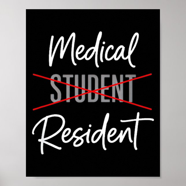 Medical Student to Resident Celebration Poster (Front)