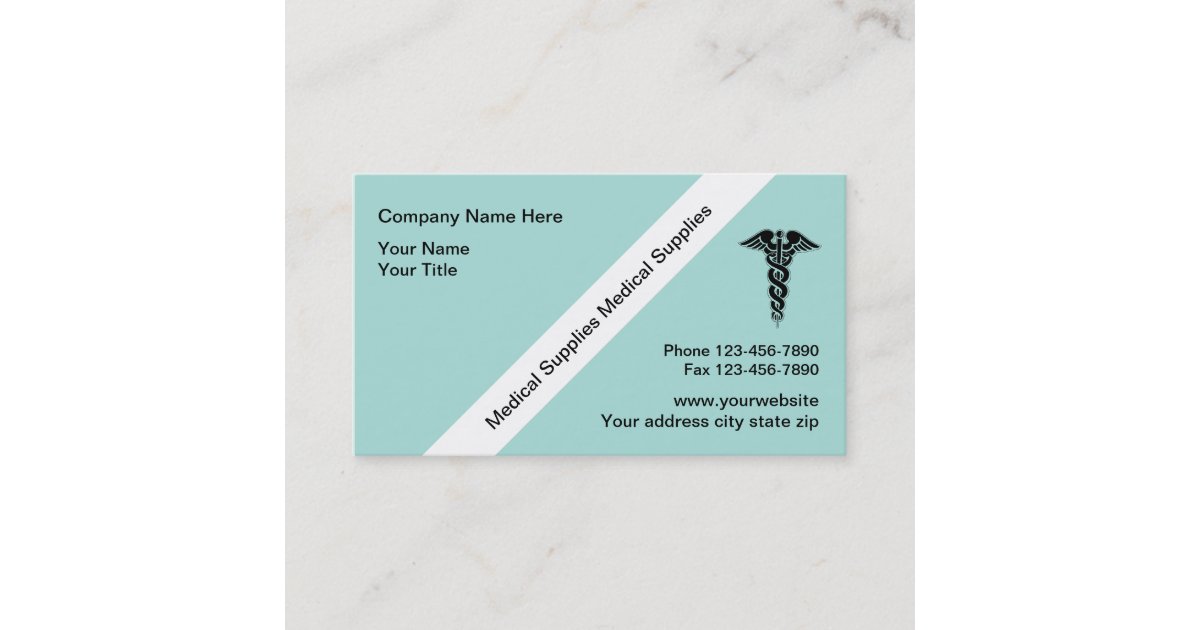 Medical Supplies Business Card | Zazzle