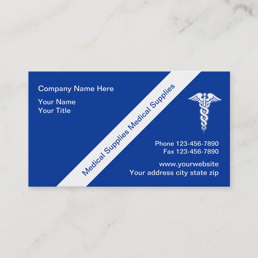 Medical Supplies Business Cards Zazzle
