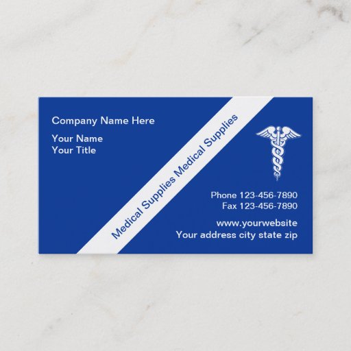 Customizable Medical Supplies Business Cards