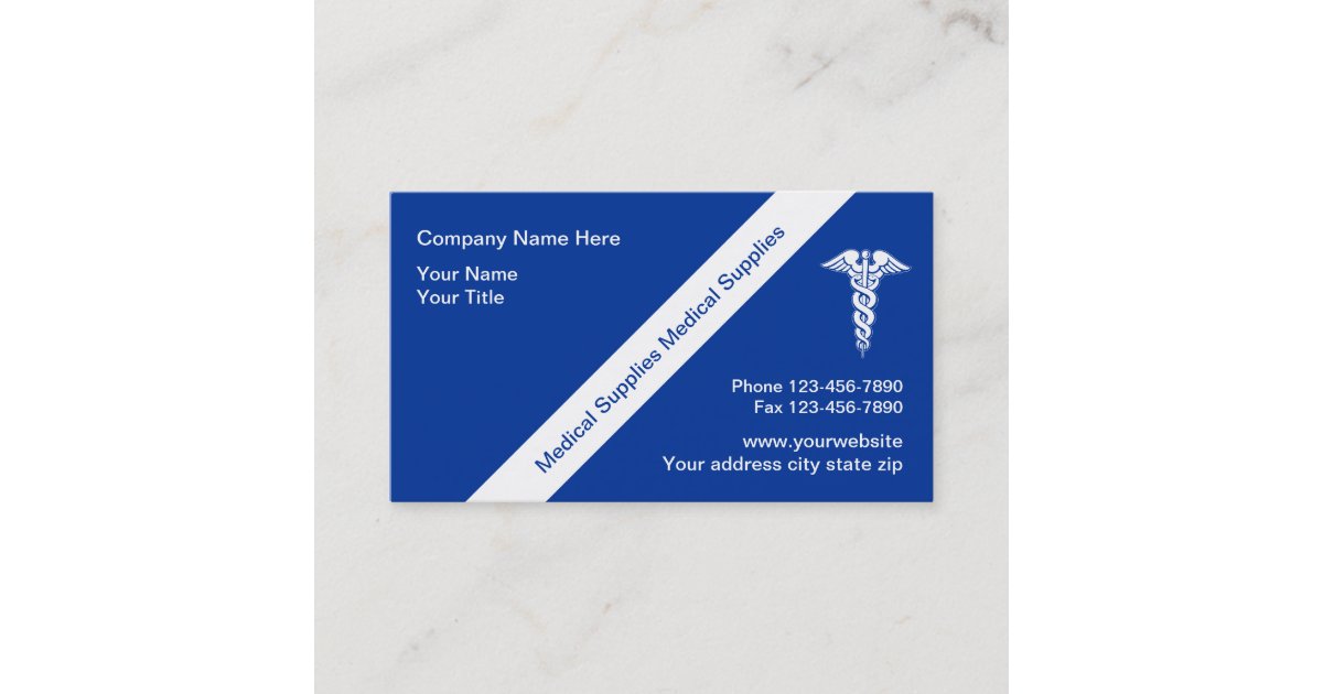 Medical Supplies Business Cards Zazzle