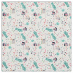 Medical Supplies in Watercolor Fabric