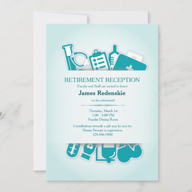 Medical Supplies Retirement Invitation (Front)