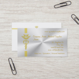 Medical Supplies with Caduceus - clean design Business Card