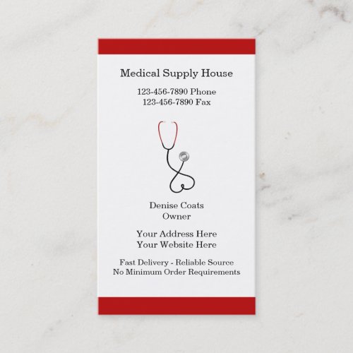 Medical Supply Business Cards