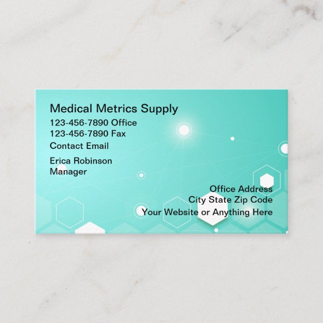 Medical Supply Distributor Business Cards (Front)