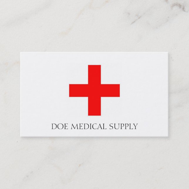 Medical Supply W/R Business Card (Front)