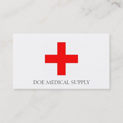 Customizable Medical Supply W/W Business Card Templates