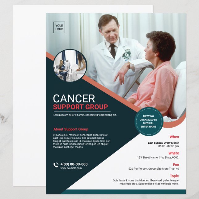 Medical Support Group Flyer Template (Front/Back)