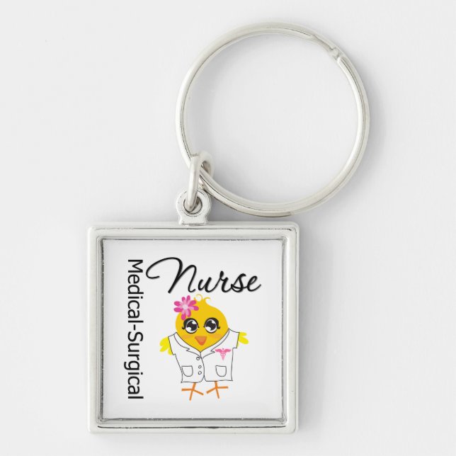 Medical-Surgical Nurse Chick v2 Keychain (Front)