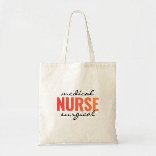 Medical Surgical Nurse Modern Typography Tote Bag