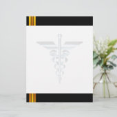 Medical Symbol Asclepius Caduceus watermark Letter (Standing Front)