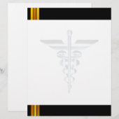 Medical Symbol Asclepius Caduceus watermark Letter (Front/Back)
