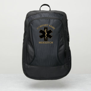 Medical Symbol - Black and Gold Port Authority® Backpack