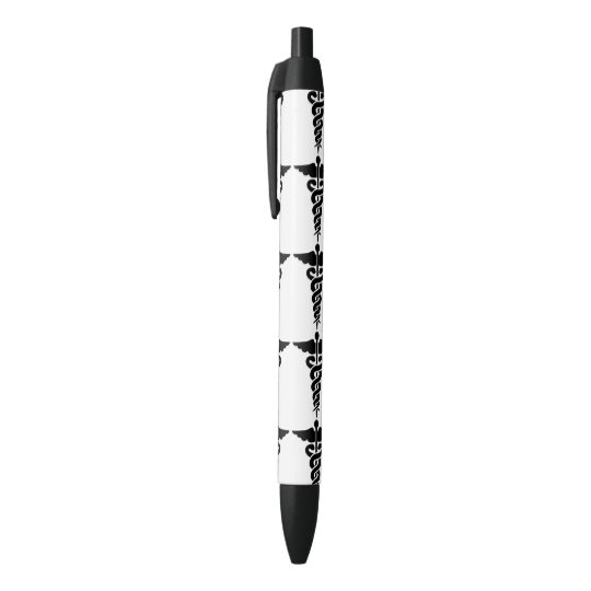 Medical Symbol Black Ink Pen