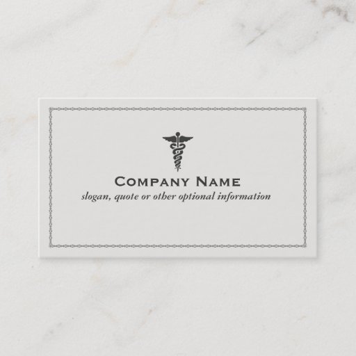 Customizable Medical Symbol Business Card