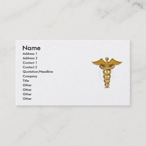 Customizable Medical symbol business card