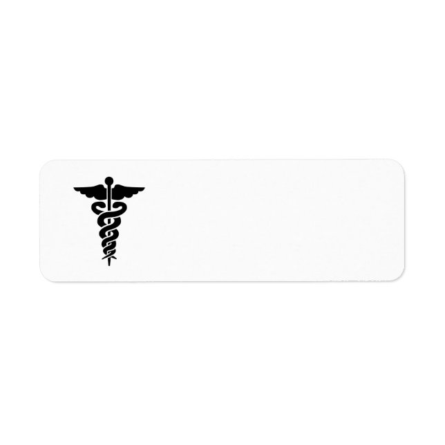Medical Symbol Caduceus Label (Front)