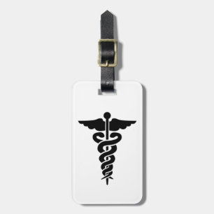 Medical Symbol Caduceus Luggage Tag