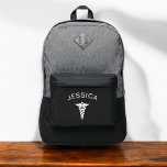 Medical Symbol Caduceus Nurse Nursing Port Authority® Backpack<br><div class="desc">Show your nursing pride with the Medical Symbol Caduceus Nurse Nursing Port Authority® Backpack. This stylish and practical backpack features the iconic caduceus symbol, representing the medical profession. Made from durable materials, it offers spacious compartments, including a padded laptop sleeve, sturdy zippers, and side pockets for extra storage. The comfortable...</div>