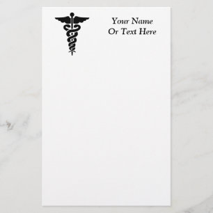 Medical Symbol Caduceus Stationery