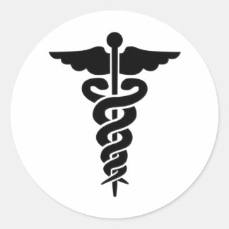 Medical Symbol Classic Round Sticker