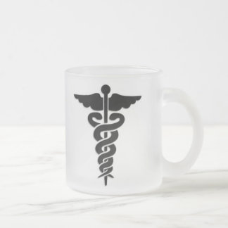 Medical Symbol Frosted Glass Coffee Mug