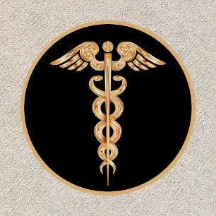 Medical Symbol nursing golden logo Patch