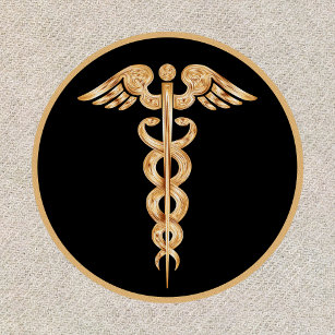 Medical Symbol nursing golden logo Patch