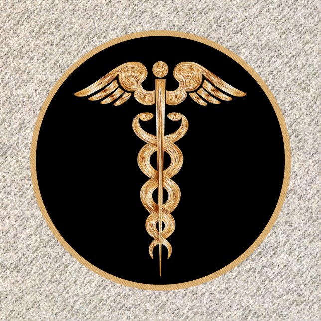 Medical Symbol nursing golden logo Patch