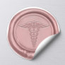 Medical Symbol Rose Gold Nurse Doctor Wax Classic Round Sticker