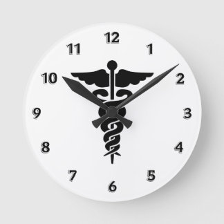 Medical Symbol Round Clock