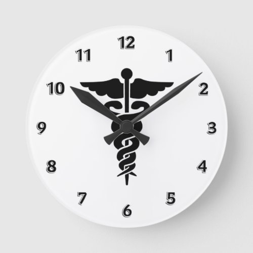 Medical Symbol Round Clock