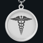 Medical Symbol Silver Plated Necklace<br><div class="desc">Medical Symbol</div>