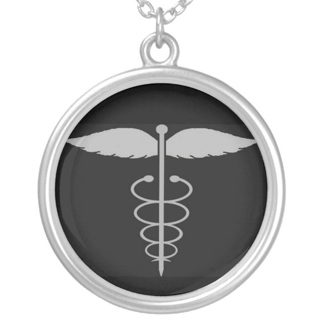 Medical Symbol Square Necklace (Front)