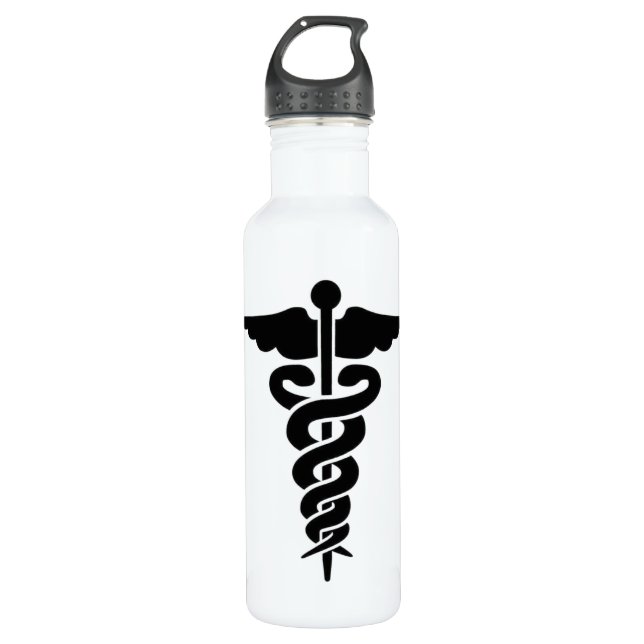 Medical Symbol Water Bottle (Front)