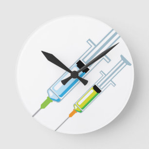 Medical syringe round clock