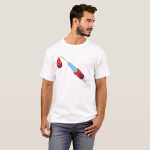 Medical Syringe with Blood Drop T-Shirt