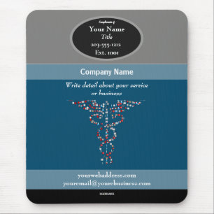 Medical Teal Promotional Mouse Pad - HAMbyWG