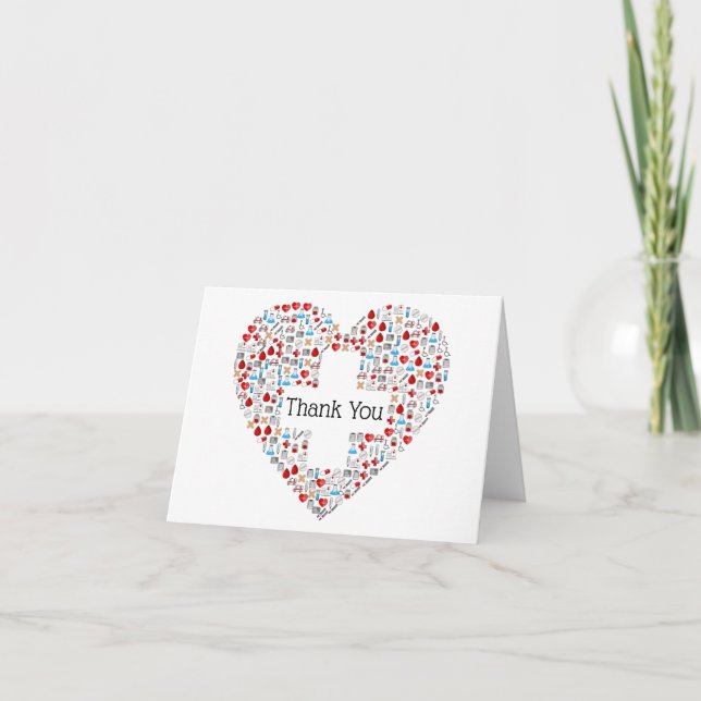 Medical Team Doctor Nurse Thank You Card (Front)