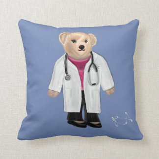 Medical Teddy (F) Throw Pillow
